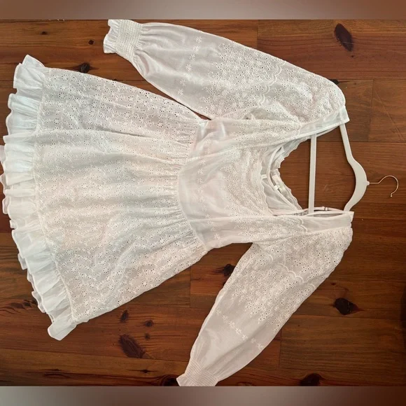 LoveShackFancy Preslina Dress True White — Size 8 — Never Worn - Picture 5 of 5